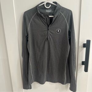 Straight Down Mount Vernon Country Club Quarter Zip Pullover Gray Mens XL